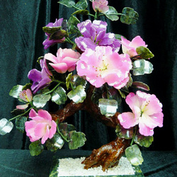 Пазл: Каменная нежность...Цветы из нефрита