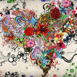 Пазл: Цветочное сердце