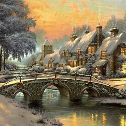 Пазл: Зимняя деревня