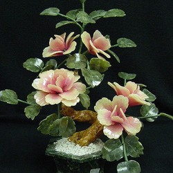 Пазл: Каменная нежность...Цветы из нефрита