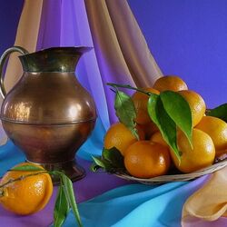 Пазл: Натюрморт с мандаринами
