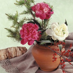 Пазл: Три пиона