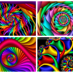 Пазл: Коллаж спиралей