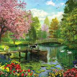 Пазл: Лесное озеро