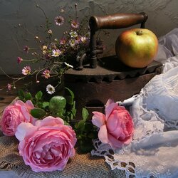 Пазл: Натюрморт с розами