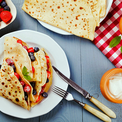 Пазл: Блины с ягодами