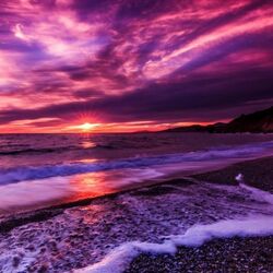 Пазл: Закат в море