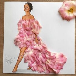 Пазл: Платье из лепестков 