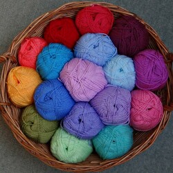 Пазл: Корзинка с пряжей