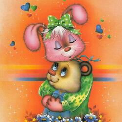 Пазл: Детские винтажные открытки