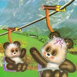 Пазл: Детские винтажные открытки