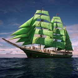 Пазл: Зелёные паруса