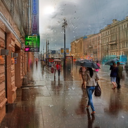 Пазл: Летний дождь в Петербурге 