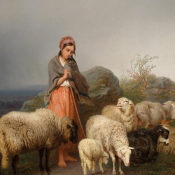 Пазл: Маленькая пастушка 