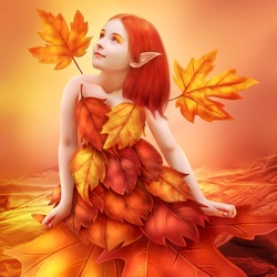 Пазл: Осенняя фея