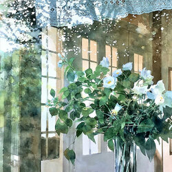 Пазл: Букет на окне