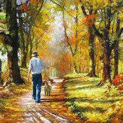 Пазл: По осенней дороге