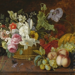 Пазл: Букет в корзине