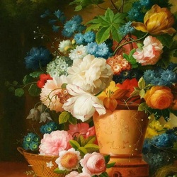 Пазл: Букет в керамической вазе