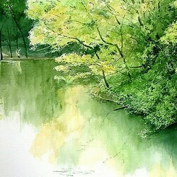 Пазл: Зеленый берег