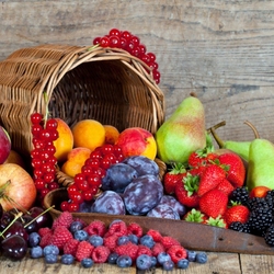 Пазл: Корзина с фруктами