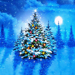 Пазл: Елка в лесу