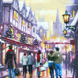 Пазл: Снег в городе