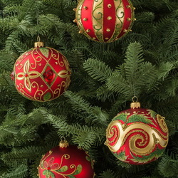 Пазл: Новогодние шары