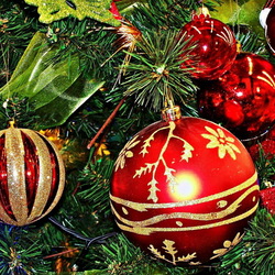 Пазл: Новогодние шары 