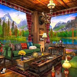 Пазл: Вид на гору