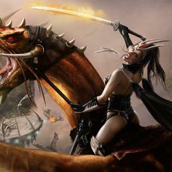 Пазл: Демоническая наездница