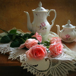 Пазл: Завтрак с розами