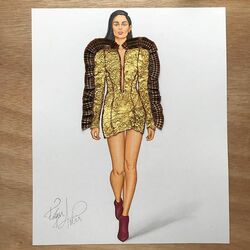 Пазл: Платье сделанное из оберток Ferrero Rocher