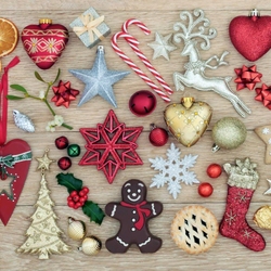 Пазл: Новогодние игрушки