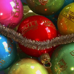 Пазл: Новогодние шары