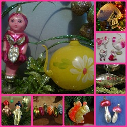 Пазл: Елочные игрушки из прошлого века