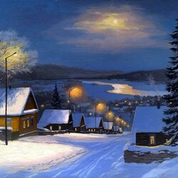 Пазл: Зимняя зарисовка