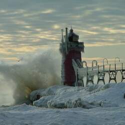Пазл: Заледенелый маяк