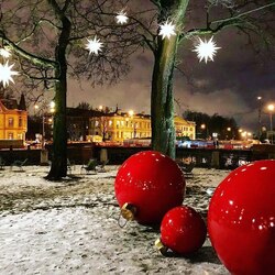 Пазл: Новогодние шары