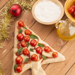 Пазл: Пицца-ёлочка