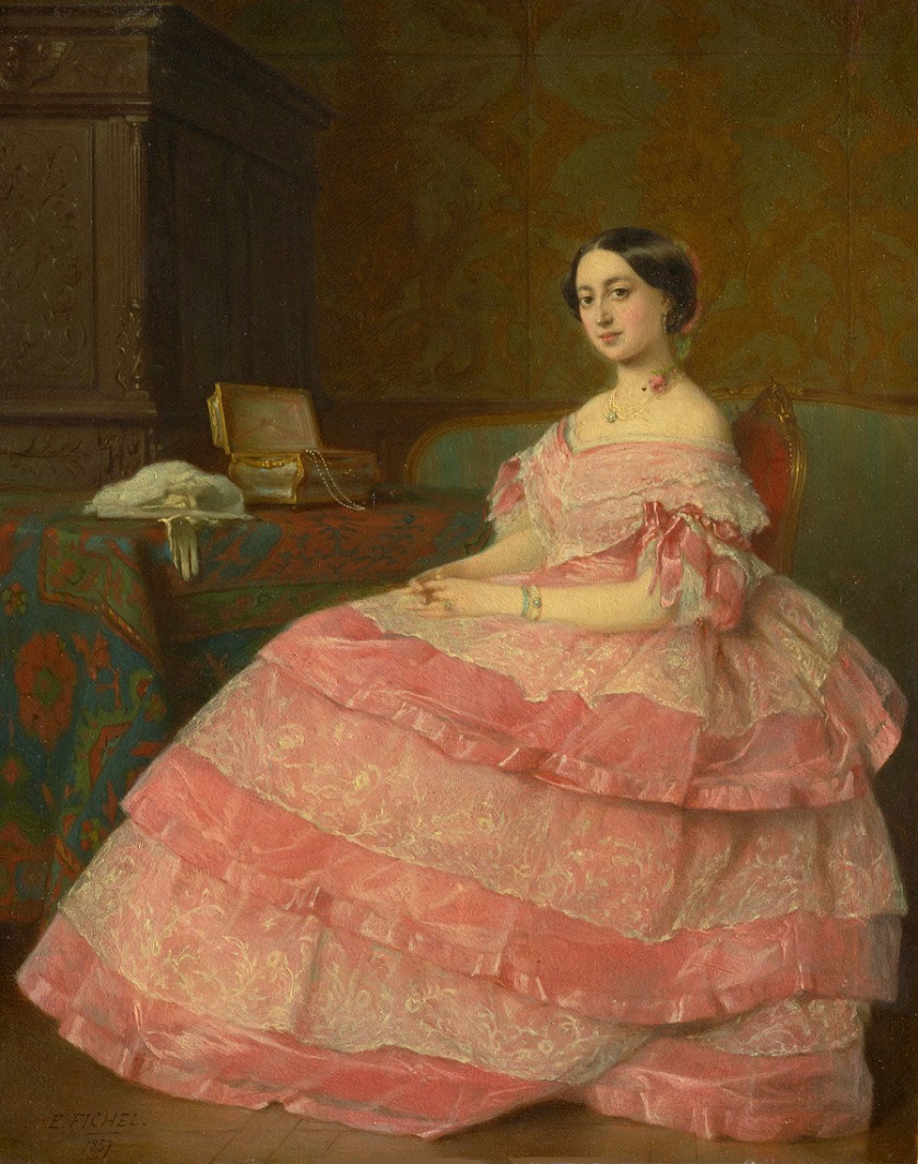 Платье с кринолином 19 век