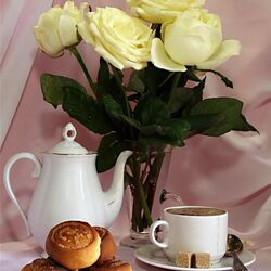 Пазл: Кофе с булочками