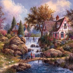 Пазл: Водопад ангелов