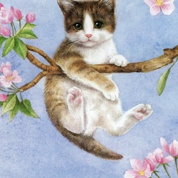 Пазл: Весенний котёнок