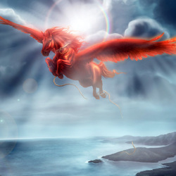 Пазл: Огненный пегас