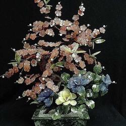 Пазл: Каменная нежность...Цветы из нефрита