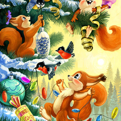 Пазл: Наряжаем елочку