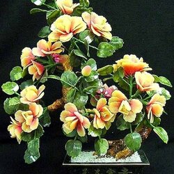 Пазл: Каменная нежность...Цветы из нефрита