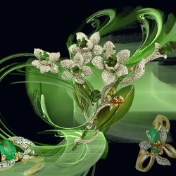 Пазл: Изумруды и бриллианты