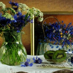 Пазл: Натюрморт с васильками